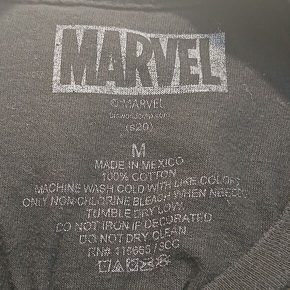 Marvel Spiderman Black Japanese Katakana Unisex Graphic Tee Shirt T-Shirt Medium - Picture 4 of 4